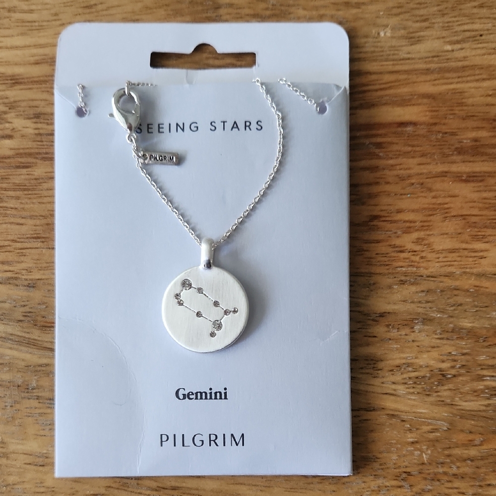 Pilgrim Silver Gemini Necklace